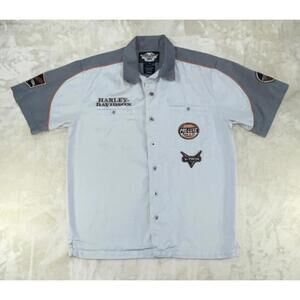 Harley Davidson Motorcycles Men's Button Down Garage Shirt M Excellent Condition